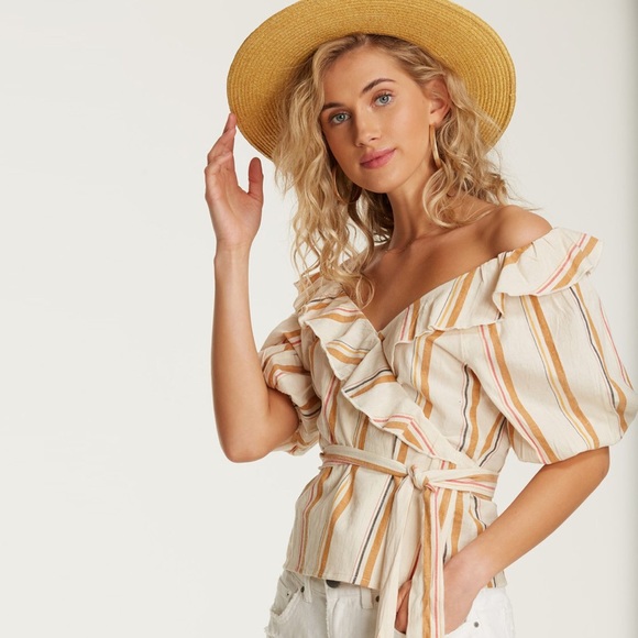 🌴🌼BILLABONG- BABES ALL DAY BLOUSE🌼🌴 - Picture 3 of 8